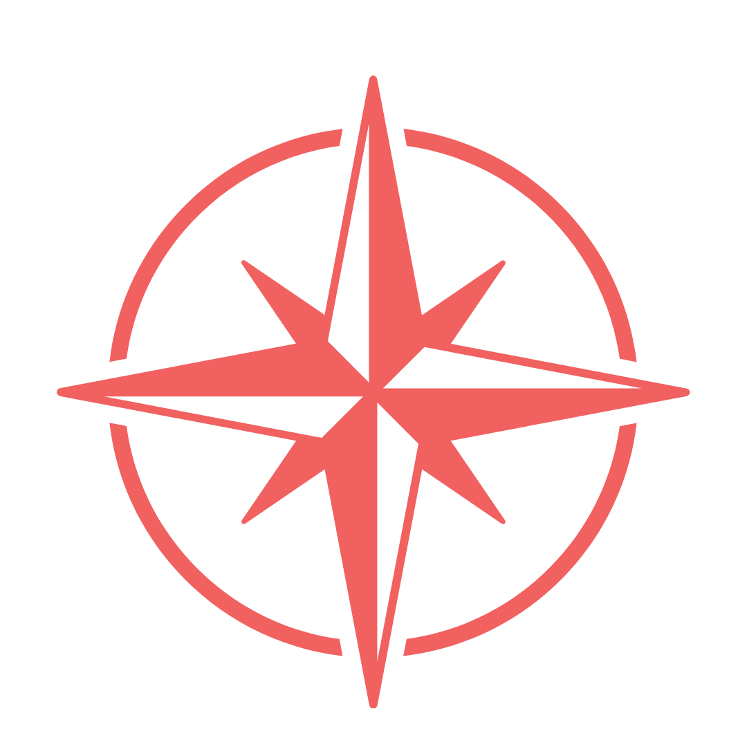 Red Compass Icon Decision Making Trust